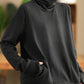 Women Autumn Solid Warm Turtleneck Shirt