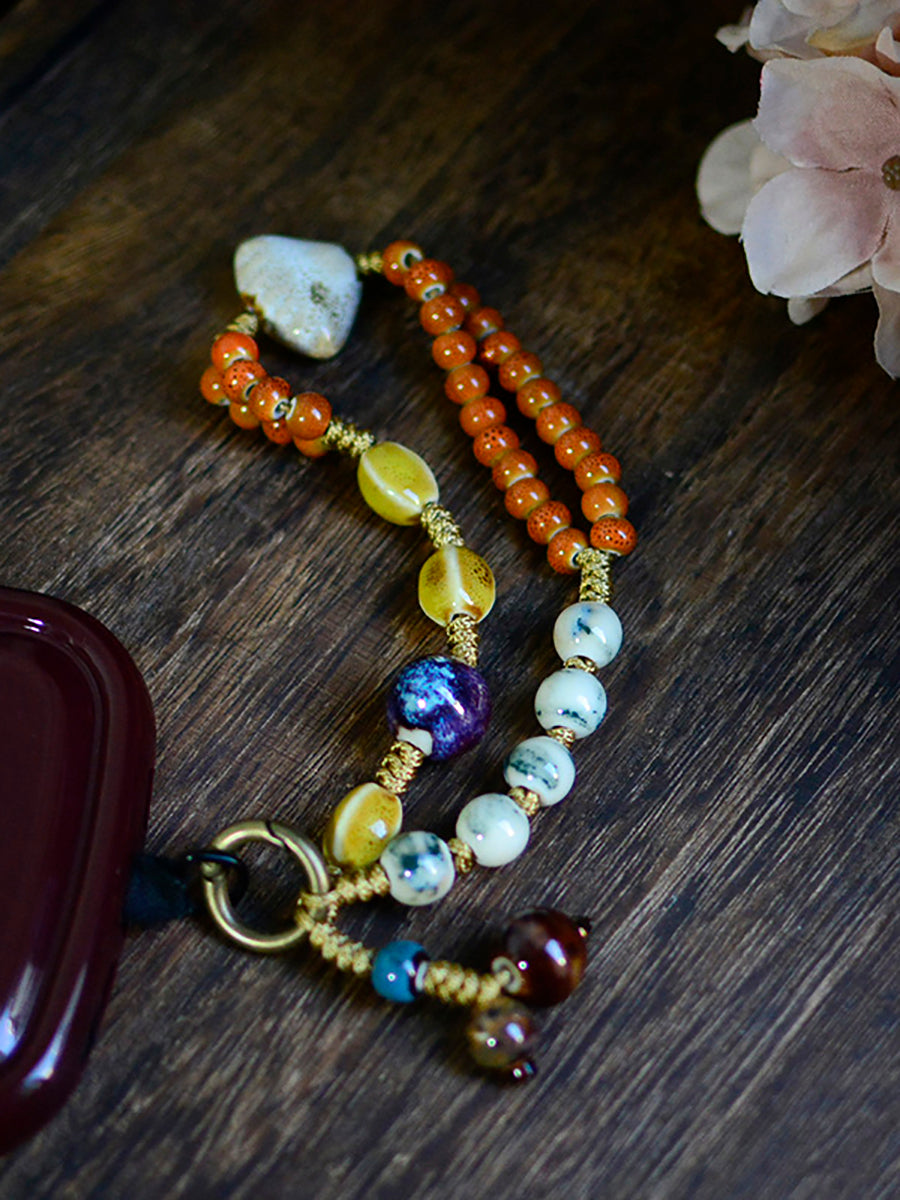 Colorful Beads Weave Wrist Chain