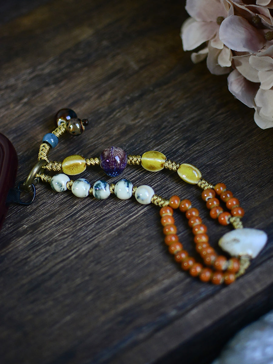 Colorful Beads Weave Wrist Chain