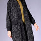 Women Autumn Vintage Flower Spliced V-Neck Coat