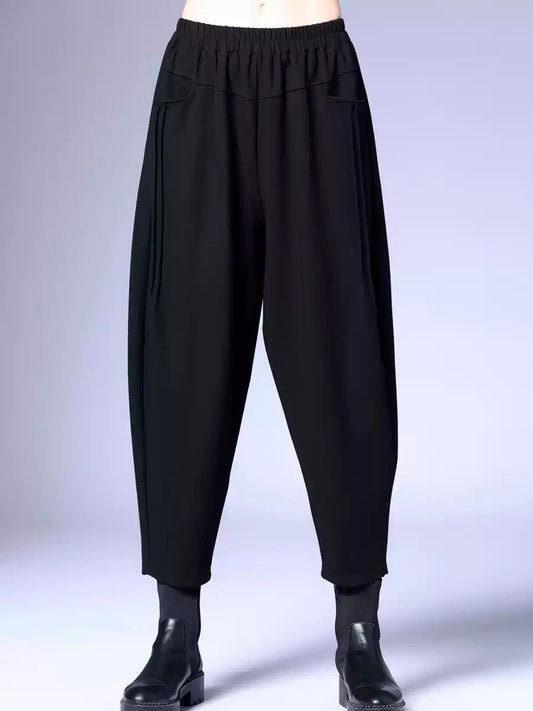 Women Winter Casual Solid Harem Pants