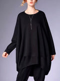 Women Winter Casual Solid Long Sleeve O-Neck Dress