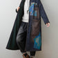 Women Autumn Vintage Patchwork Denim Padded Coat