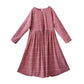 Women Winter Casual Plaid Fleece-lined O-Neck Dress