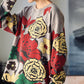 Women Autumn Casual Flower O-Neck Pullover Cotton Sweatshirt