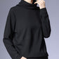 Women Autumn Casual Solid Turtleneck  Blouse