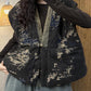 Women Retro Jacquard  Padded Vest