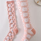 6 Pairs Women Artsy Floral Jacquard Cotton Long Socks