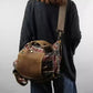 Women Vintage Plaid Leather Crossbody Bag