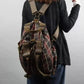 Women Vintage Plaid Leather Crossbody Bag