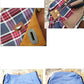 Women Vintage Plaid Leather Crossbody Bag