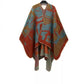 Women Ethnic Colorblock Warm Shawl Scarf