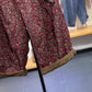 Women Winter Artsy Floral Padded Wide-leg Pants