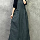 Women Autumn Casual Solid Loose Denim Overall Dress