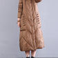 Women Winter Vintage Hooded Long Down Coat