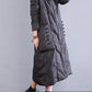 Women Winter Vintage Hooded Long Down Coat