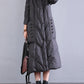 Women Winter Vintage Hooded Long Down Coat