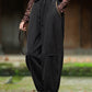 Women Winter Retro Solid Spliced Padded Harem Pants