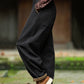 Women Winter Retro Solid Spliced Padded Harem Pants