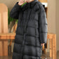 Women Winter Casual Hooded Long Down Coat