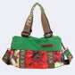 Women Fashion Flower Colorblock Large Capacity Shoulder Bag