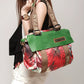 Women Fashion Flower Colorblock Large Capacity Shoulder Bag