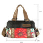 Women Fashion Flower Colorblock Large Capacity Shoulder Bag