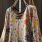 Women Autumn Casual Flower Knit O-Neck Sweater