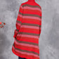 Women Autumn Artsy Stripe Turtleneck Knit Dress