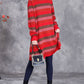 Women Autumn Artsy Stripe Turtleneck Knit Dress