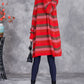 Women Autumn Artsy Stripe Turtleneck Knit Dress