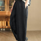 Women Winter Solid Spliced Padded Harem Pants