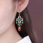 Women Fashion Red Bead S925Sliver Earrings