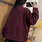 Women Winter Casual Pure Color O-Neck Sweatshirt