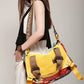 Women Retro Leather Flower Crossbody Bag Shoulde Bag