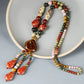 Women Vintage Bead Weave Pandent Sweater Necklace