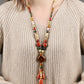 Women Vintage Bead Weave Pandent Sweater Necklace