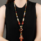 Women Vintage Bead Weave Pandent Sweater Necklace