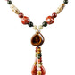 Women Vintage Bead Weave Pandent Sweater Necklace