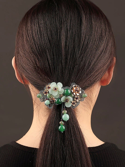 Women Ethnic Flower Alloy Hair Clip