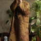 Women Autumn Vintage Flower Stand Collar Cotton Robe Dress