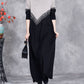 Women Autumn Artsy Colorblock O-Neck Knit Dress