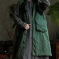 Women Retro Solid V-Neck Buttoned Vest Coat