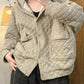 Women Winter Artsy Embroidery Cotton Hooded Padded Coat