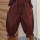 Women Winter Retro Stripe Cotton Padded Harem Pants