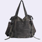 Women Casual Square Colorblock Canvas Shoulde Bag