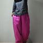 Women Winter Retro Solid Padded Linen Harem Pants