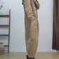 Women Vintage Solid Long Sleeve Loose Jumpsuits