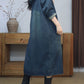 Women Autumn Retro Solid Hooded Long Coat