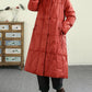 Women Winter Casual Solid Hooded Long Down Coat